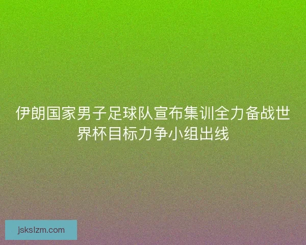 伊朗国家男子足球队宣布集训全力备战世界杯目标力争小组出线 伊朗国家男子足球队宣布集训全力备战世界杯目标力争小组出线